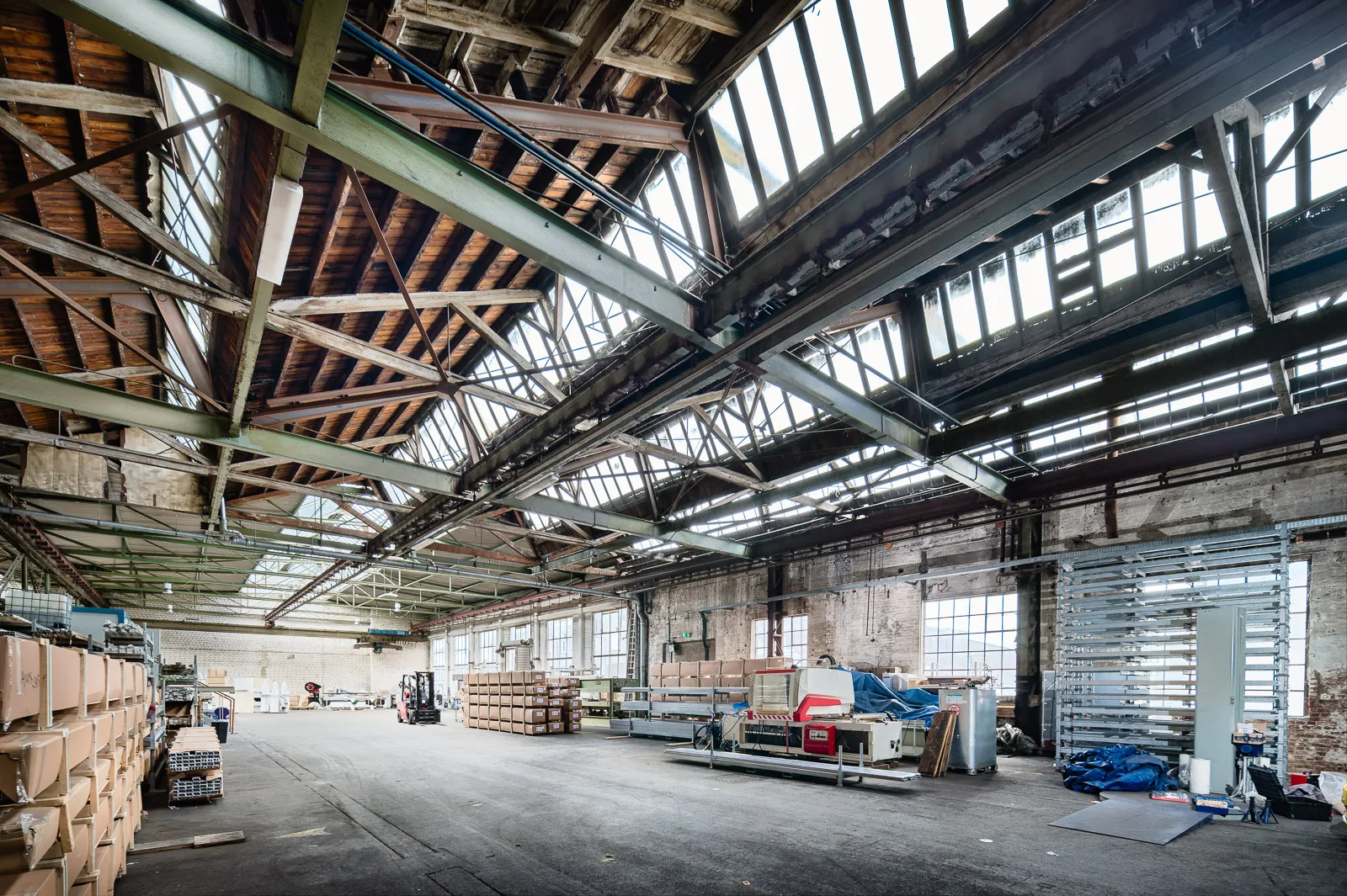 Direkt vom Eigentümer: großzügige Lagerhalle mit ebenerdiger Andienung - Halle Fensterfront