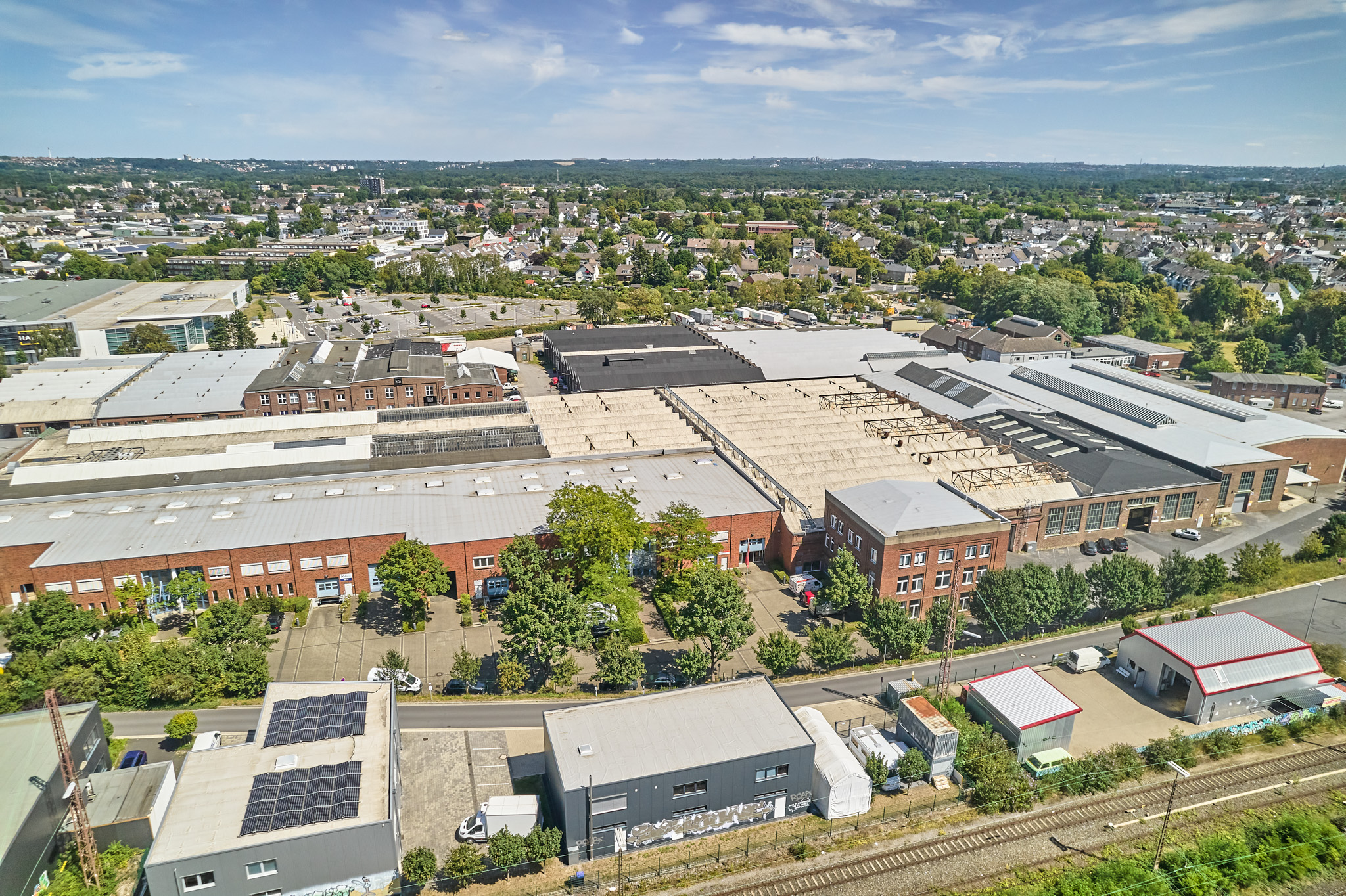Industriepark Hilden aus der Vogelperspektive
