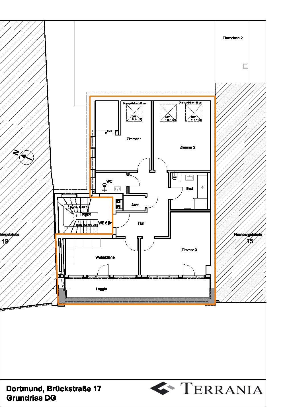 Direkt vom Eigentümer: Erstbezug! Penthouse-Wohnung mit tollem Blick - Grundriss 2021 0120 DG