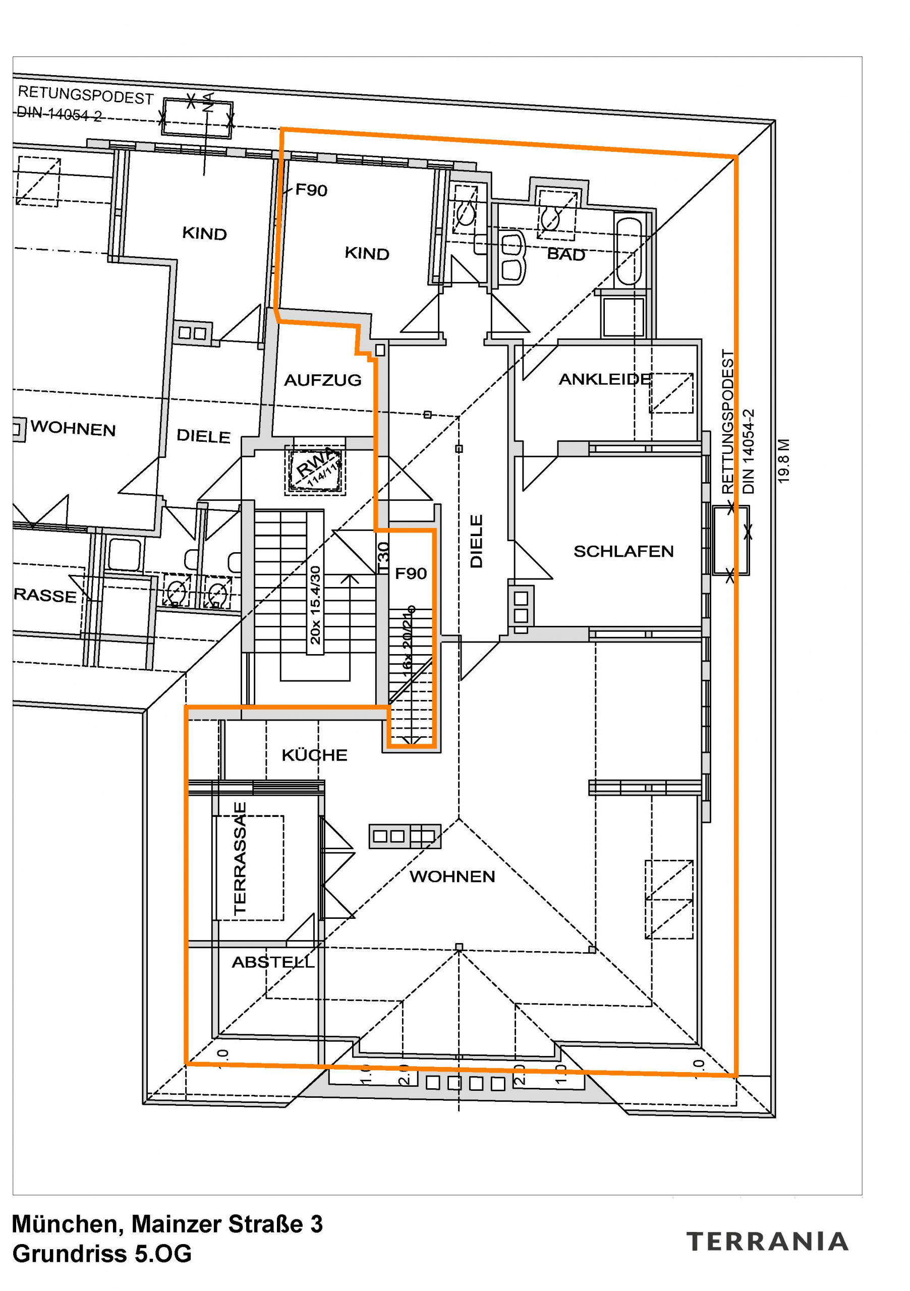 Eigentümer: Mitten in Schwabing - Dachterrassenwohnung in charmantem Altbau - Grundriss DG 2026 0410