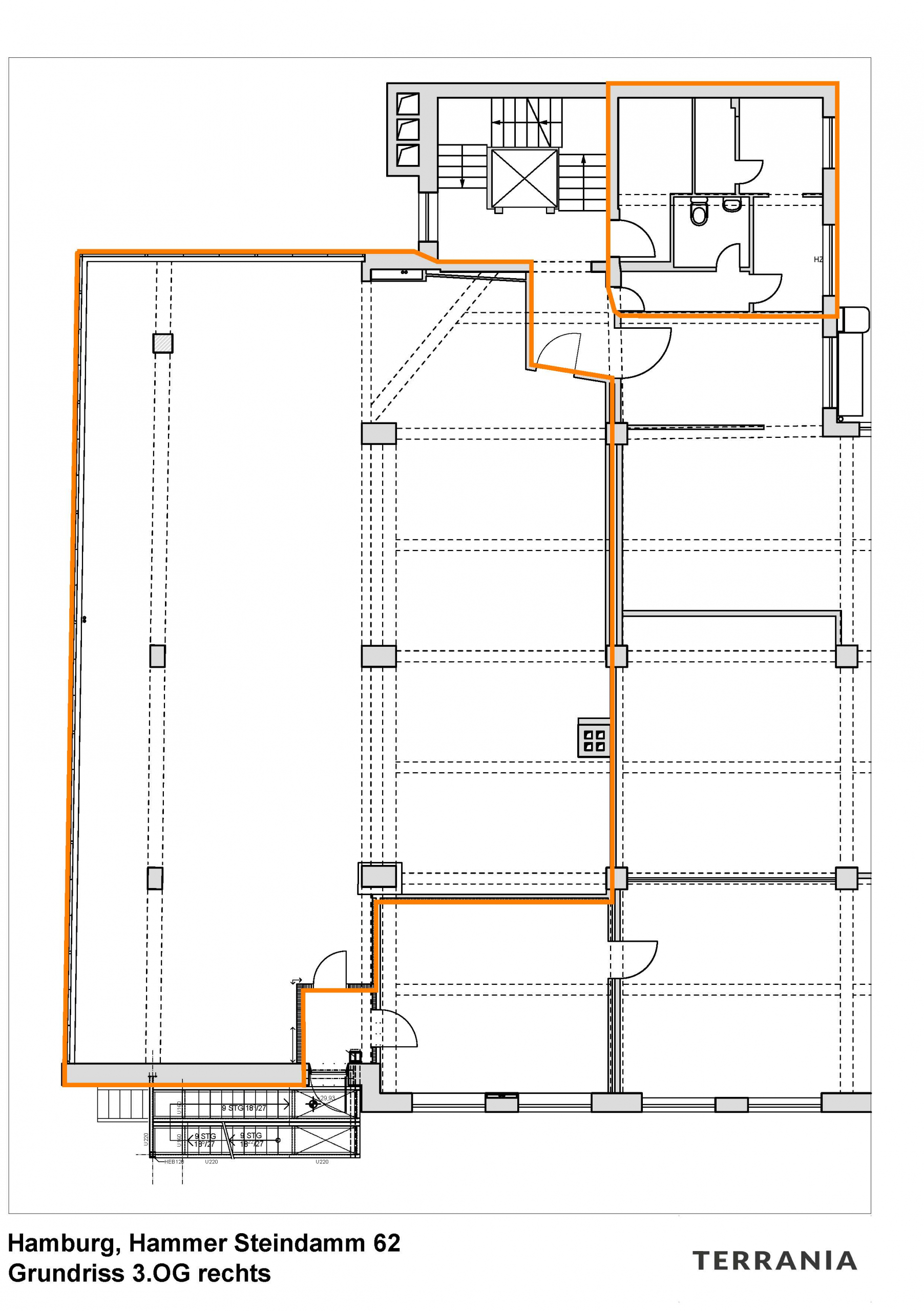 Direkt vom Eigentümer! Helles Open Space Büro mit Raum für individuelle Gestaltung - Grundriss