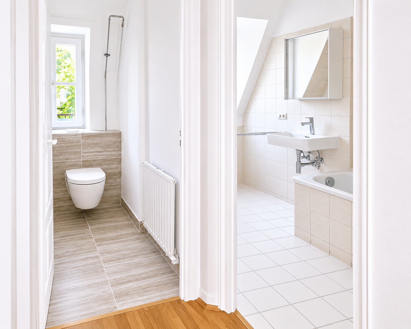 Direkt vom Eigentümer: Lichtdurchflutete Dachgeschosswohnung mit moderner Wohnküche - Badezimmer