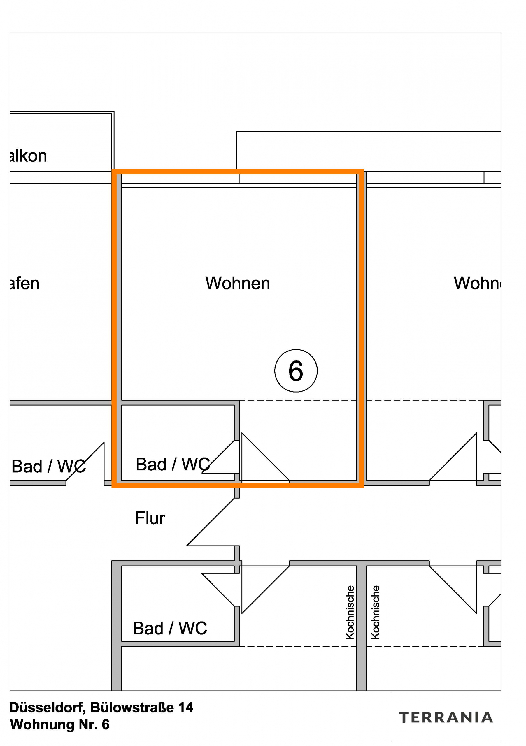 Direkt von Eigentümer: saniertes City-Apartment mit Stil - Grundriss